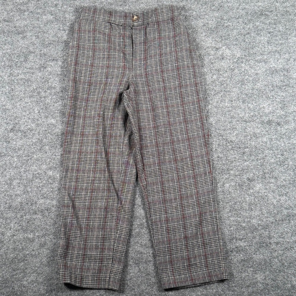 Vintage Y2K American Eagle XS Plaid Crop Capri Pants Office Preppy Pull On Italy